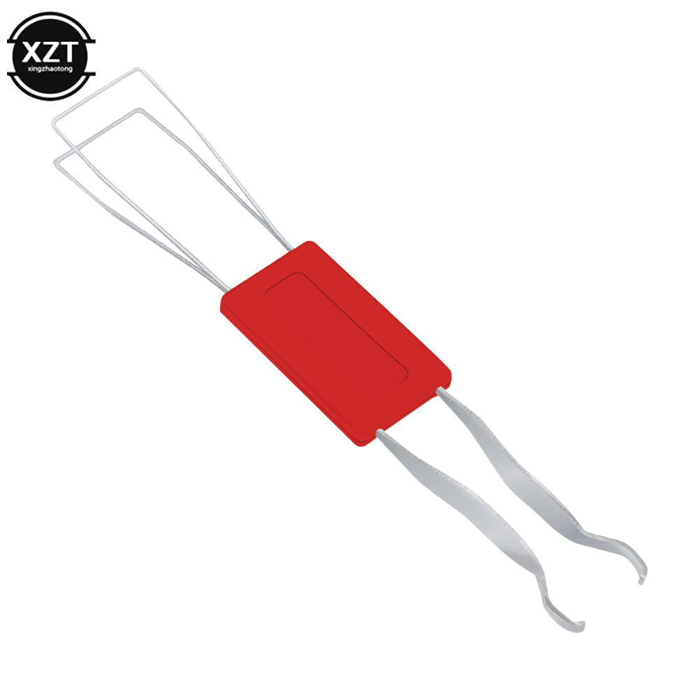 2-in-1 Keycaps Puller Accessoires Lossen Voor Gaming Toetsenbord Schakelaars Remover Knop Extractor Tool Bevestiging Duurzaam te gebruiken: Rood