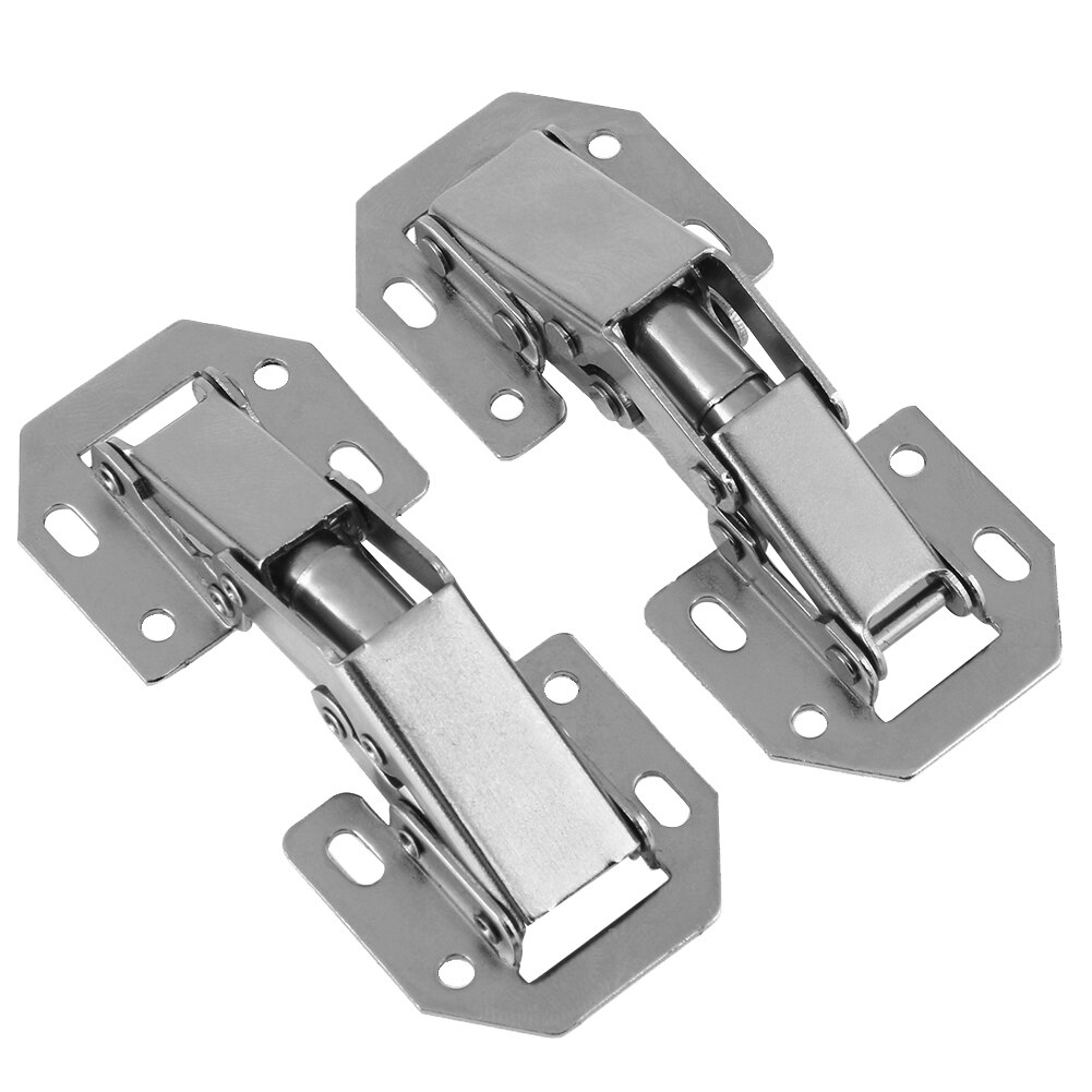 Universal Spring Cabinet Hinge Cupboard Door Hydraulic Buffer Easy Installation Cold Rolled Steel Plate with Screws
