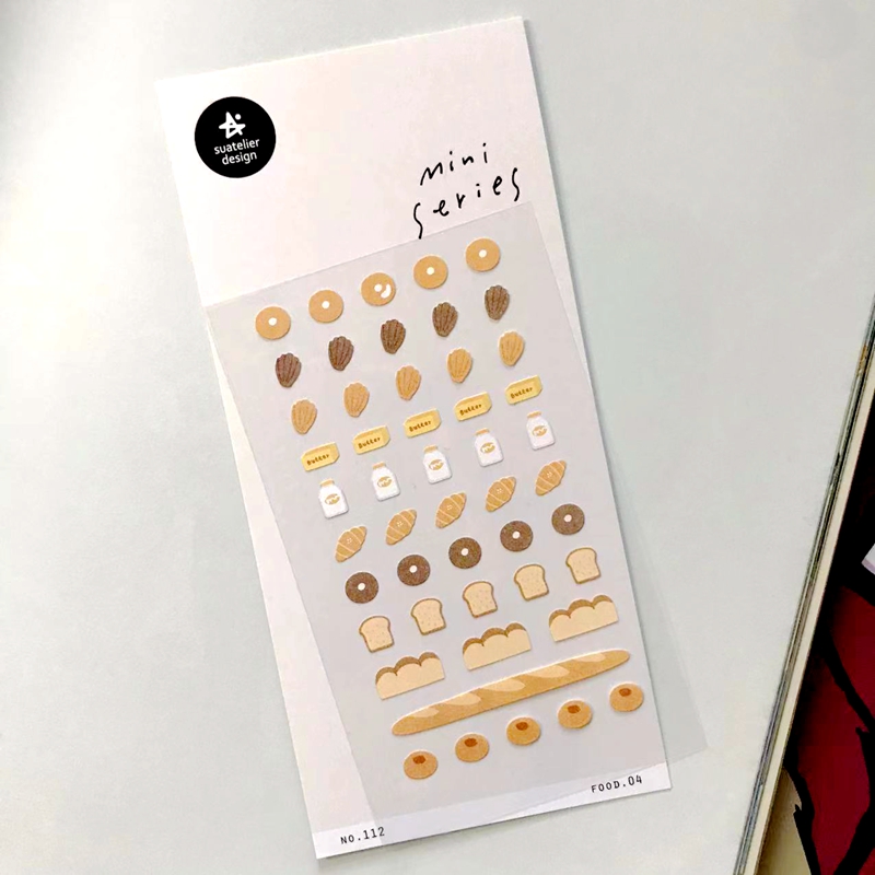 Korealainen suatelier minitarrat scrapbooking leipomo leipä söpö päiväkirja tarra roskapäiväkirja albumi tee itse koristelu askartelu paperitavarat