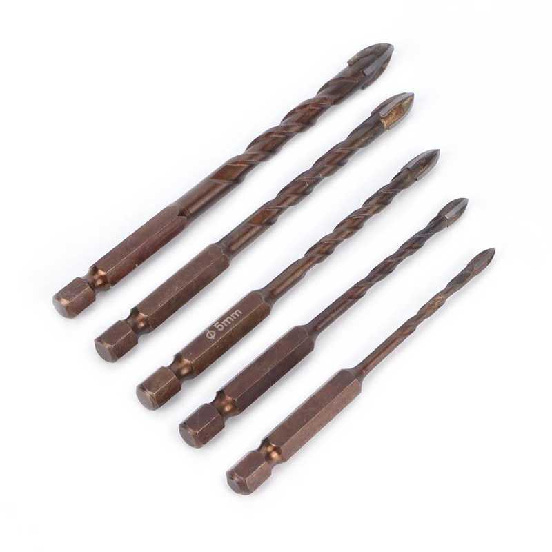 Drill Drill Set Wall Triangular Drill Bits 3MM 4MM 5MM 6MM 8MM Home Hardware Accessories Home Hardware