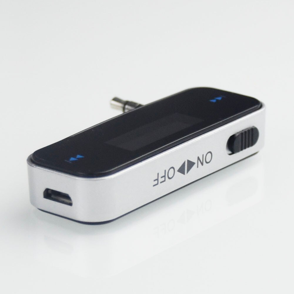 Komen 3.5mm Jack Draadloze Fm-zender Mp3-speler Auto Kit voor Telefoon 5 5 6 6 S Plus Lcd-scherm