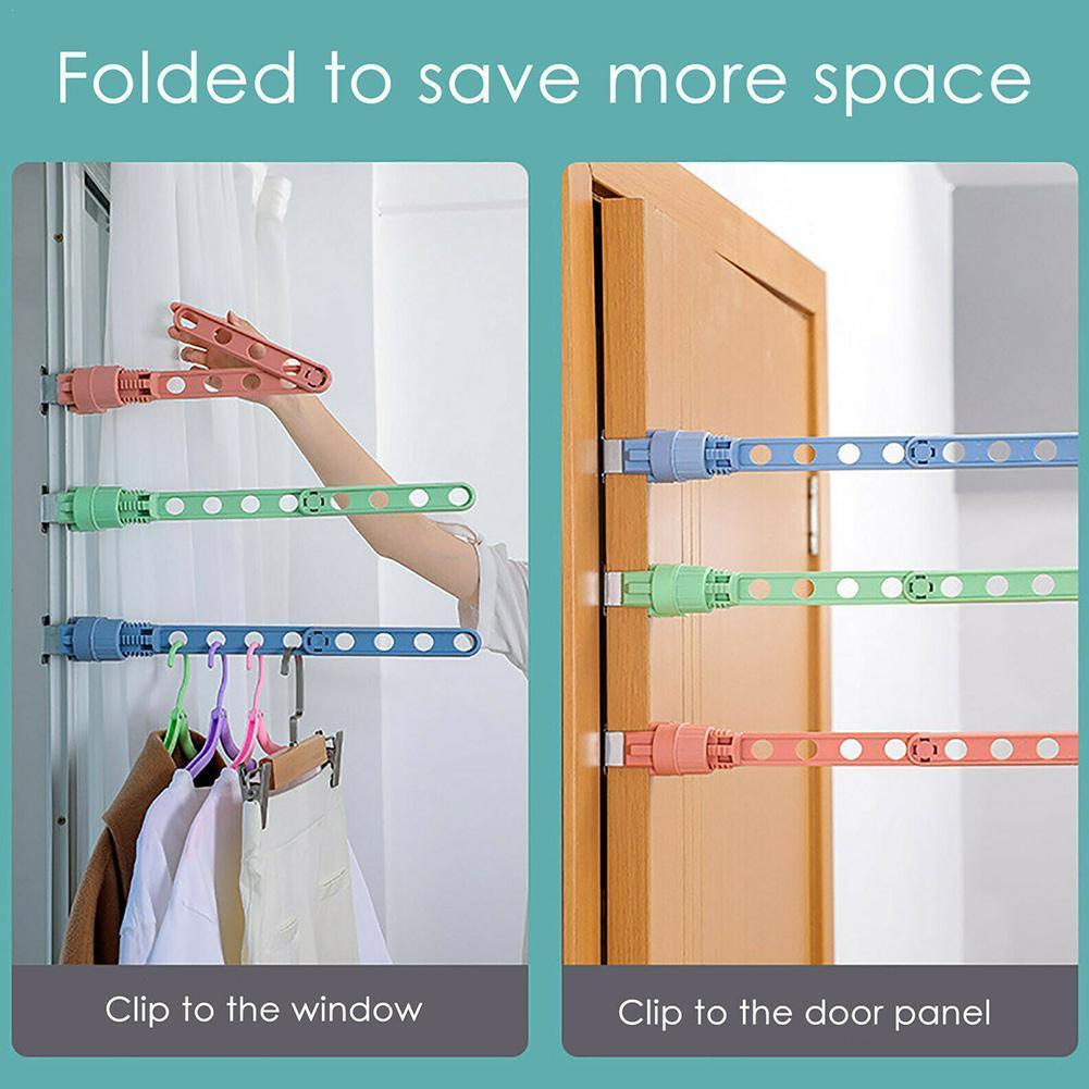 Cintre Portable pliable à 8 trous, support de suspension pour vêtements, gain de place, Y9O2