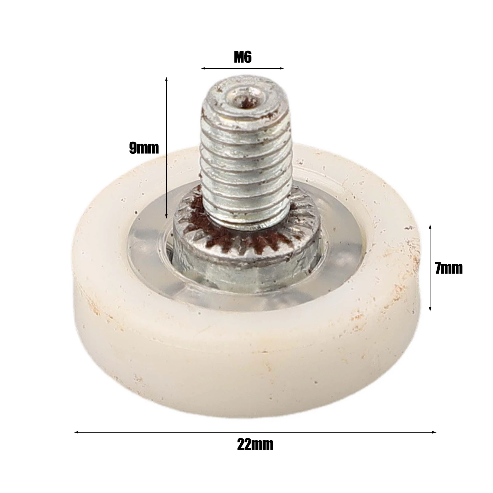 8PCS Drawer Rollers Plastic Drawer Pulley Replacement Guide Wheel Bearing Small Pulley With Nuts Furniture Cabinets Slide Roller