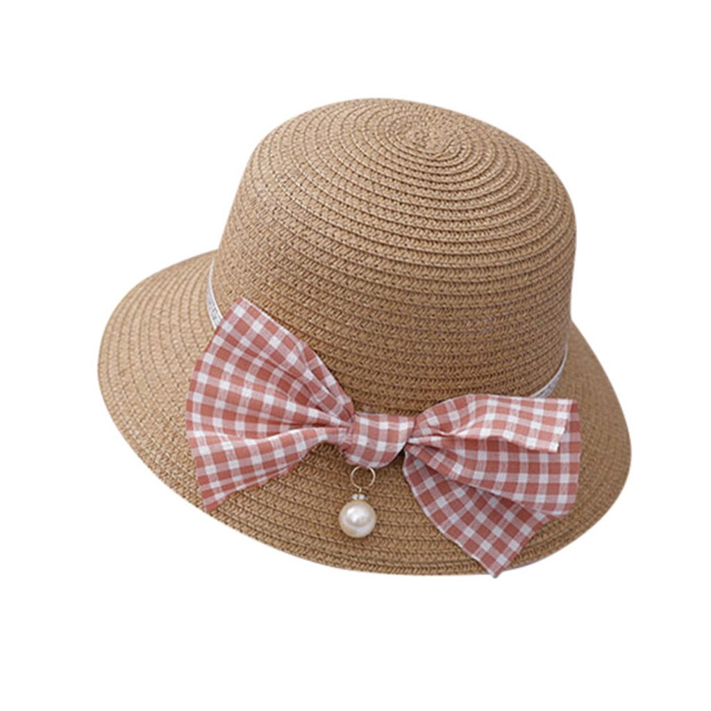 Meisjes Strohoed Leuke Prinses Hoeden Kids Summer Straw Hat Strik Strand Zon Hoeden Voor Meisjes Kinderen Zon hoed