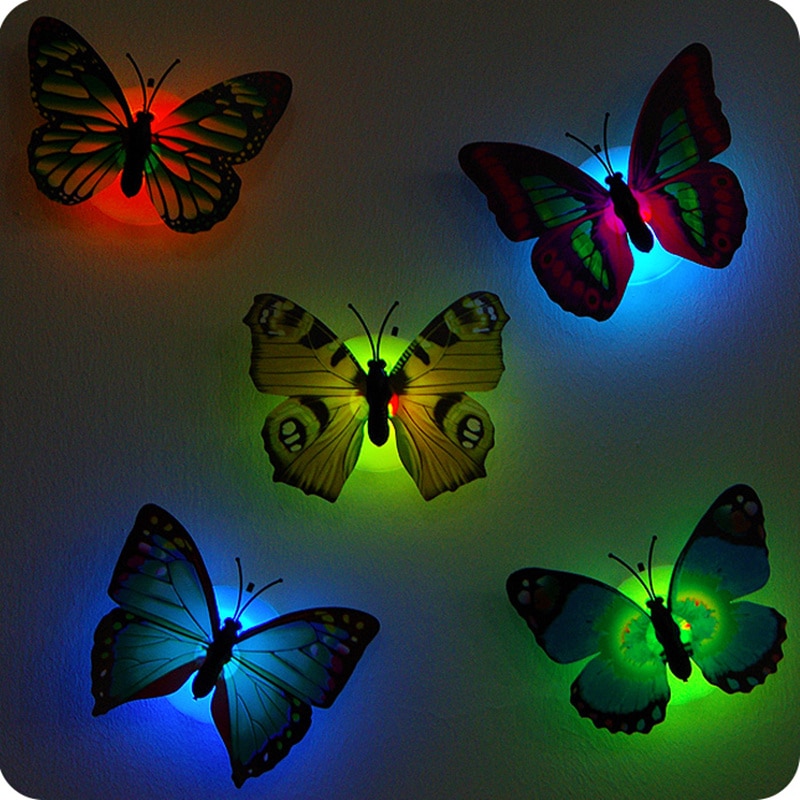 Lichtgevende Vlinder Nachtlampje chuck en stickers nacht lamp Indoor verlichting wandlampen home decorations