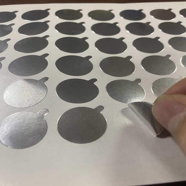 160Pcs Foil Seals Sticker 9mm 11mm 13mm 15mm 19mm 32mm 38mm for Cosmetic Tube Jars foil film sticker Seal Bottle Mouth Seals: 9mm 140pcs