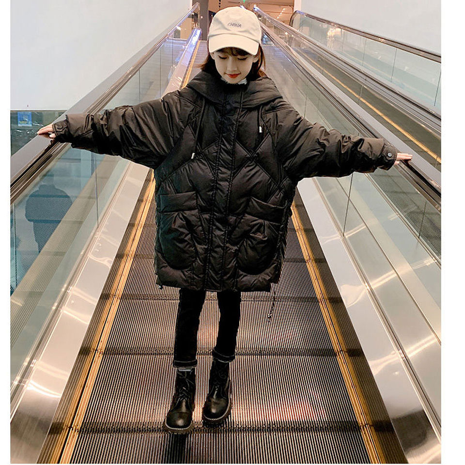 2022 Winter Meisjes Hooded Fahion Dikker Warme Parka Baby Meisje Jassen Kinderen Bovenkleding Kleding Kids Parka Jas Leeftijd 6-14Years