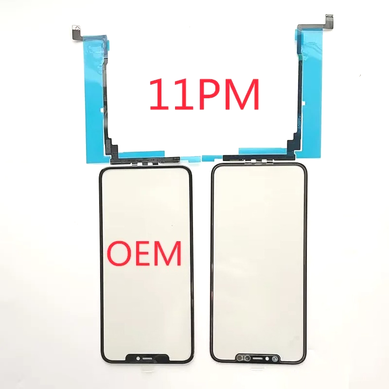 Ohne IC NoIC-Glas mit berühren-Digitizer mit OCA für iPhone 12 11 Profi Max TP Ersatz-Telefonreparatur: Braun