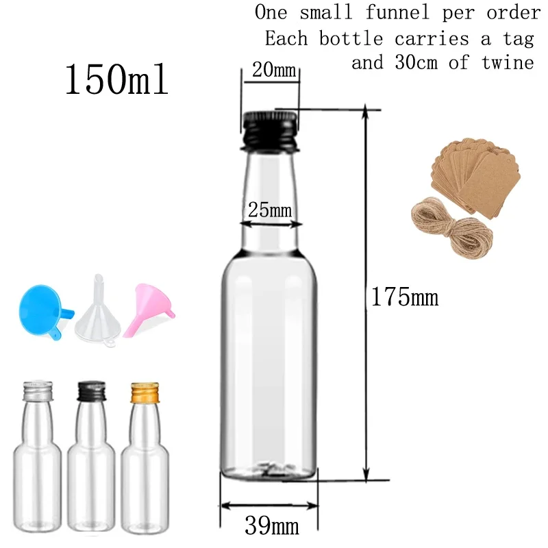 30Pcs 30ML-150ML Portable Empty Plastic Mini Liquor Bottles Juice Bottles Reusable Drink Containers For Wine Juice Beverage Oil: DEEP BLUE / 8ml 
