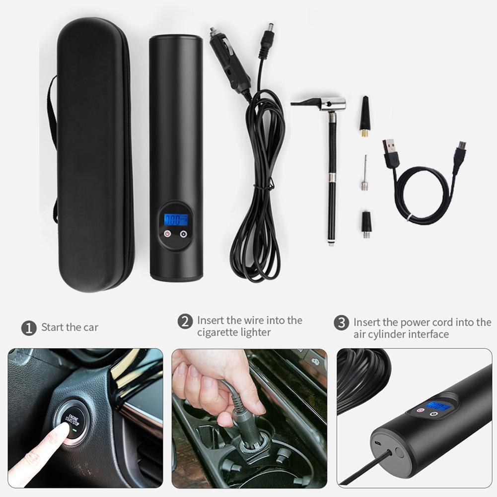 Draagbare Auto Luchtpomp Elektrische Tire Inflator 12V Draadloze Opblaasbare Pomp Auto Tire Inflator Slang Air Compressor Auto Accessoires