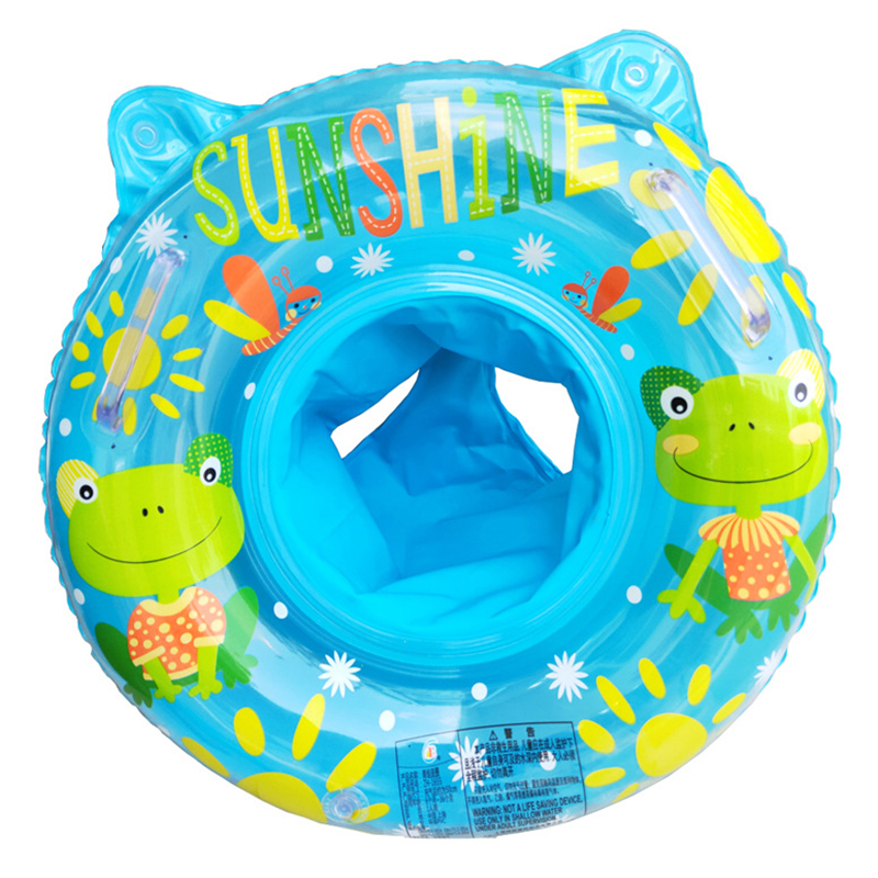 Anello da nuoto per accessori per piscina per bambini cerchio gonfiabile per bambini doppio manico galleggiante per bambini anello da nuoto sedile galleggiante giocattoli d&#39;acqua: blue frog