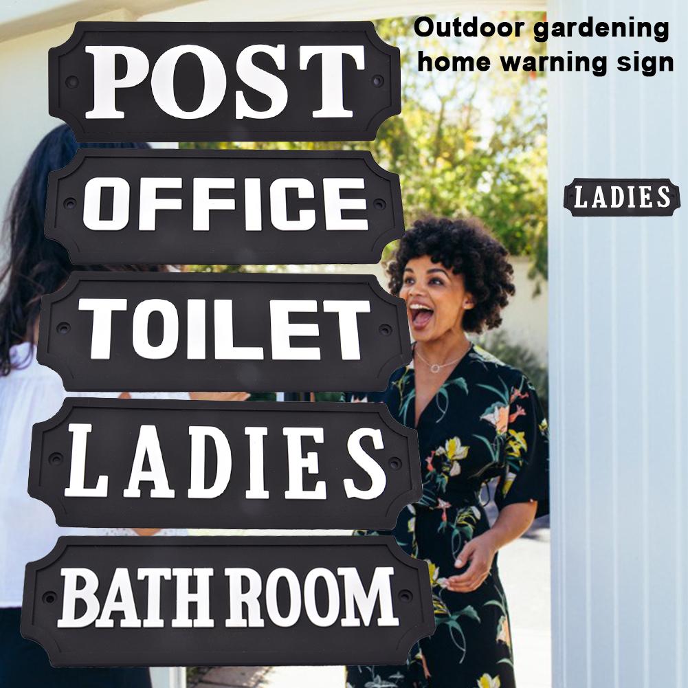 Outdoor Gardening Home House Door Warning Sign Farmhouse Stainless Steel Decor 6.3*2.16 Inches Garden Decoration