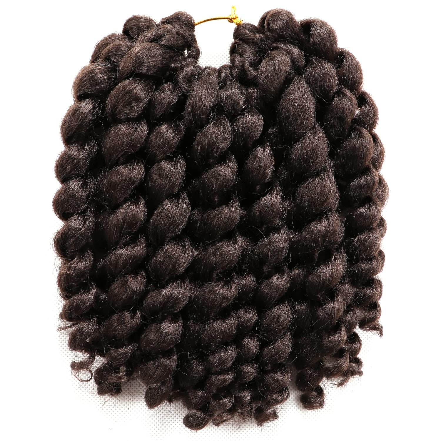 Pelo de ganchillo rizado con varita, pelo de ganchillo jamaicano de 8 pulgadas para mujeres negras, pelo de ganchillo negro Natural, pelo corto y rizado de ganchillo: #4 / 4 unids/lote