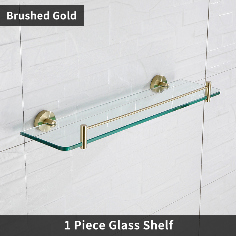 Estantes de baño de acero inoxidable, estante de almacenamiento de ducha, estante de baño de vidrio, estante de champú de montaje en pared, organizador de accesorios de baño: YELLOW