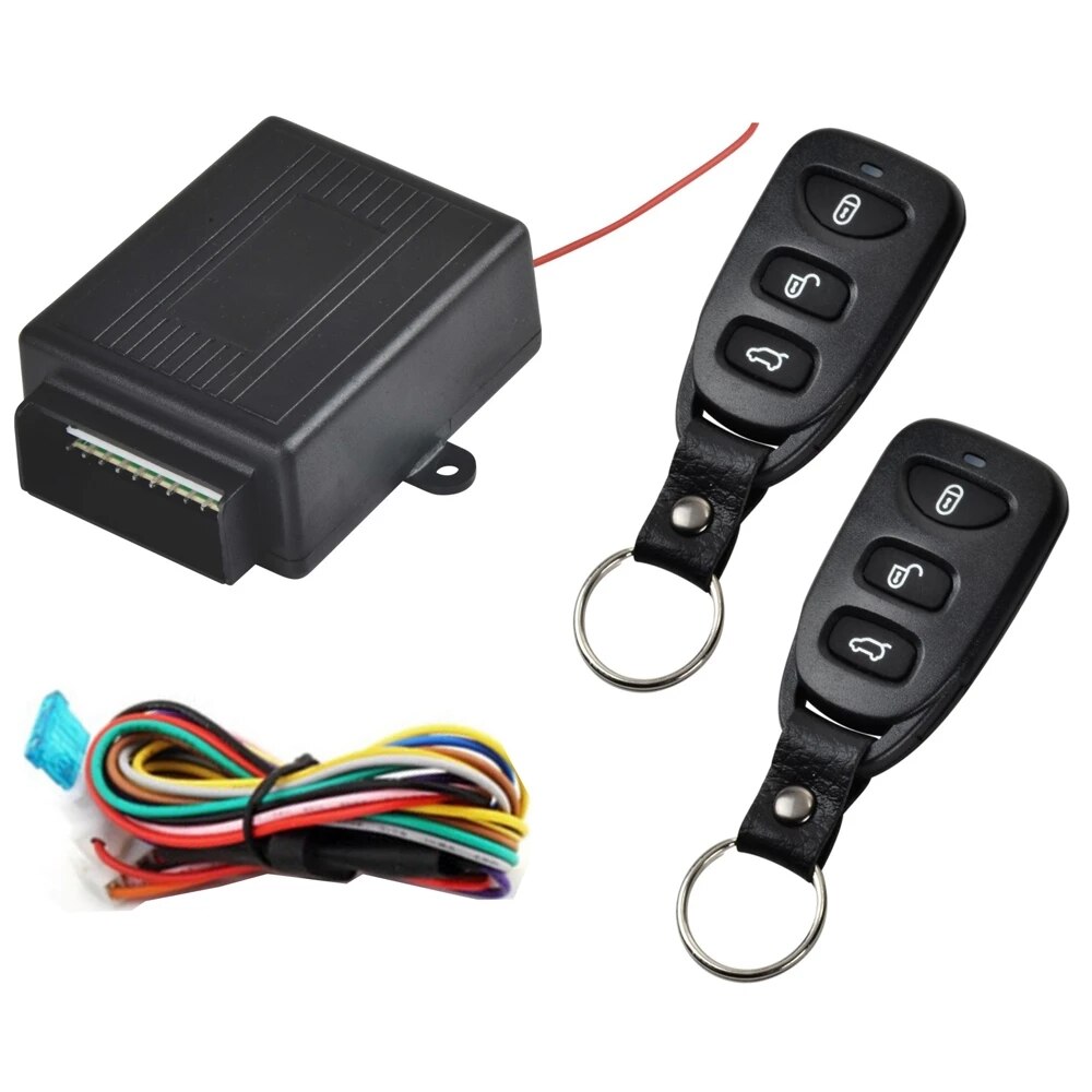OkeyTech 12V Universal Car Auto Remote Central Kit Door Lock Vehicle Car alarm System Keyless Entry System With Remote Control