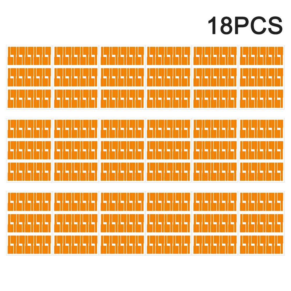 Easy Mark Self Adhesive Identification Tag Cable Label Synthetic Paper Portable Home DIY Handwriting For Printer Cord Management: Orange