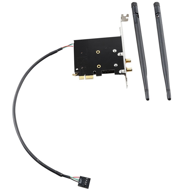 Mini Pcie Desktop Wifi Adapter Pci-E X1 Draadloze Wifi Netwerk Adapter Converter Kaart Ondersteuning Bluetooth Voor Pc