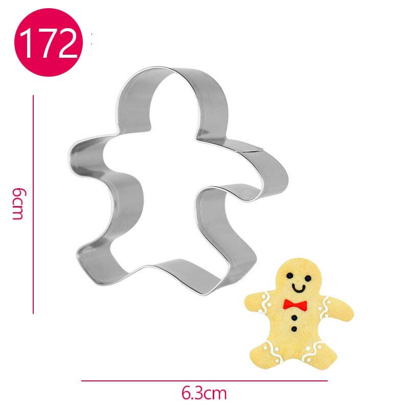 Kerstboom Sneeuwpop Cookie Cutters Candy Fondant Cookie Cutters Rvs Suiker Ambachtelijke Bakken Gebak Biscuit Mallen: 28