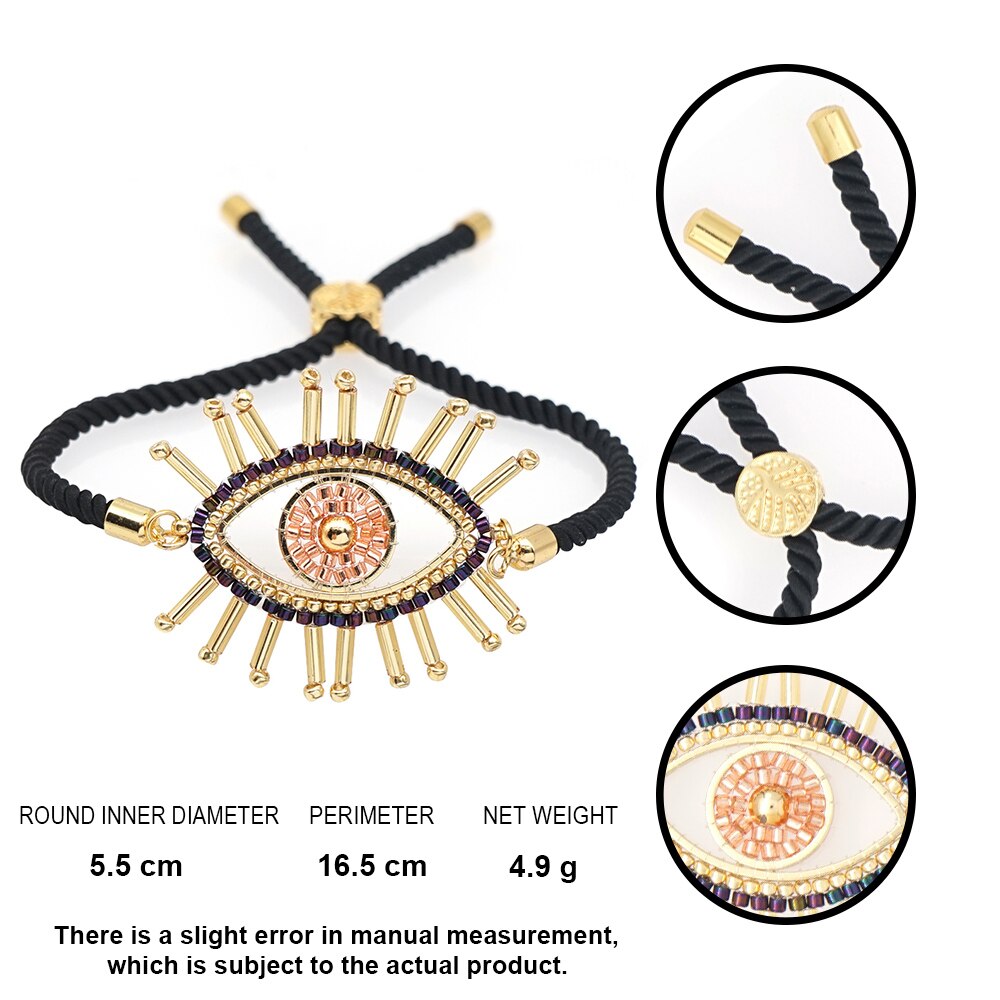 Go2boho Bracelet For Women MIYUKI Glass Beads Bracelets Mexican Jewellery Turkish Evil Eye Pulseras Handmade Woven