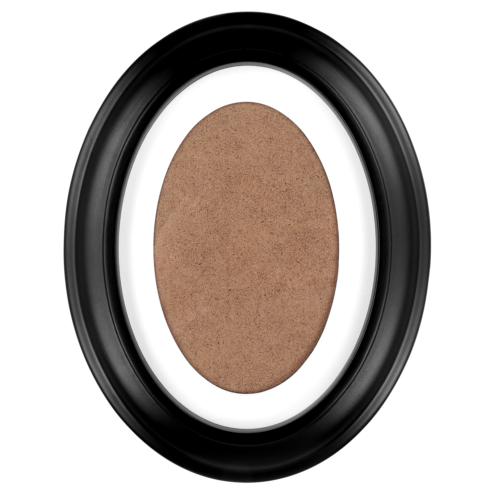 Moldura oval de madeira para decoração de parede em preto clássico (10 polegadas, pregos de montagem incluídos)