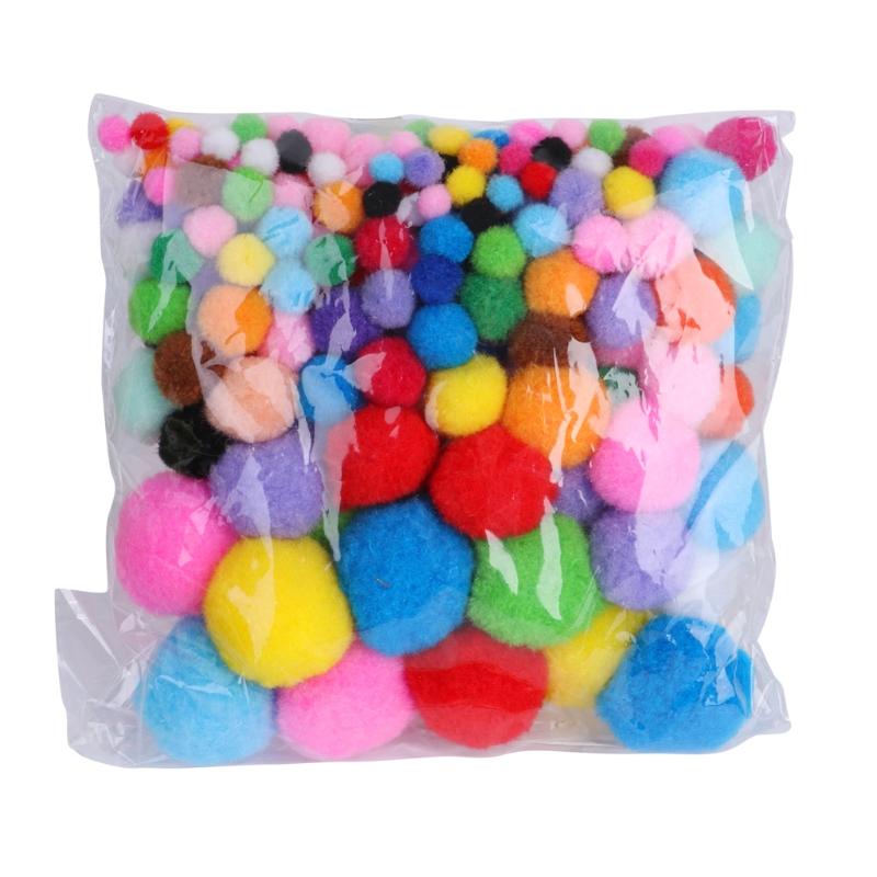 200 pièces Couleurs Assorties Artisanat Pompons Créative Faisant Hobby Fournir OUTILS DE BRICOLAGE M89A: Default Title