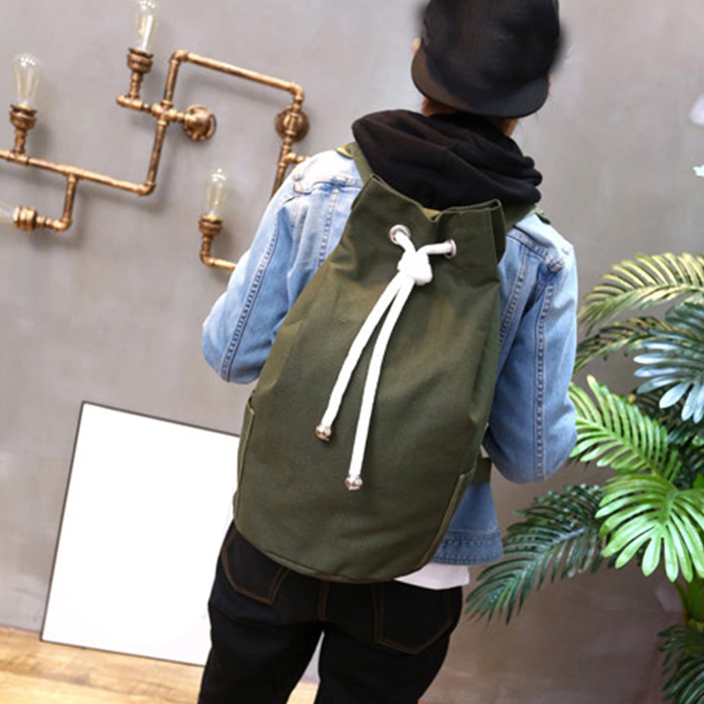 Drawstring Bag Sports Waterproof Pouch Backpack Pull Rope Canvas Gym Sack Mochila Knapsack Large Capacity Backpacks