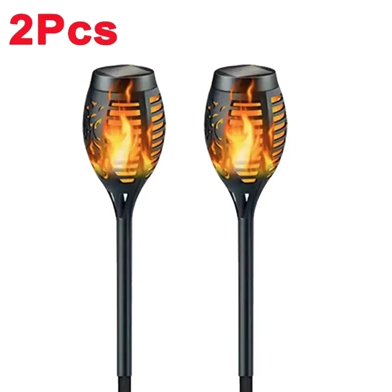 4/2/1Pcs Solar Flamme Lichter Taschenlampe Flackern Licht Wasserdicht Garten Dekoration Im Freien Rasen Tiki Led Pfad Yard terrasse Boden Lampe