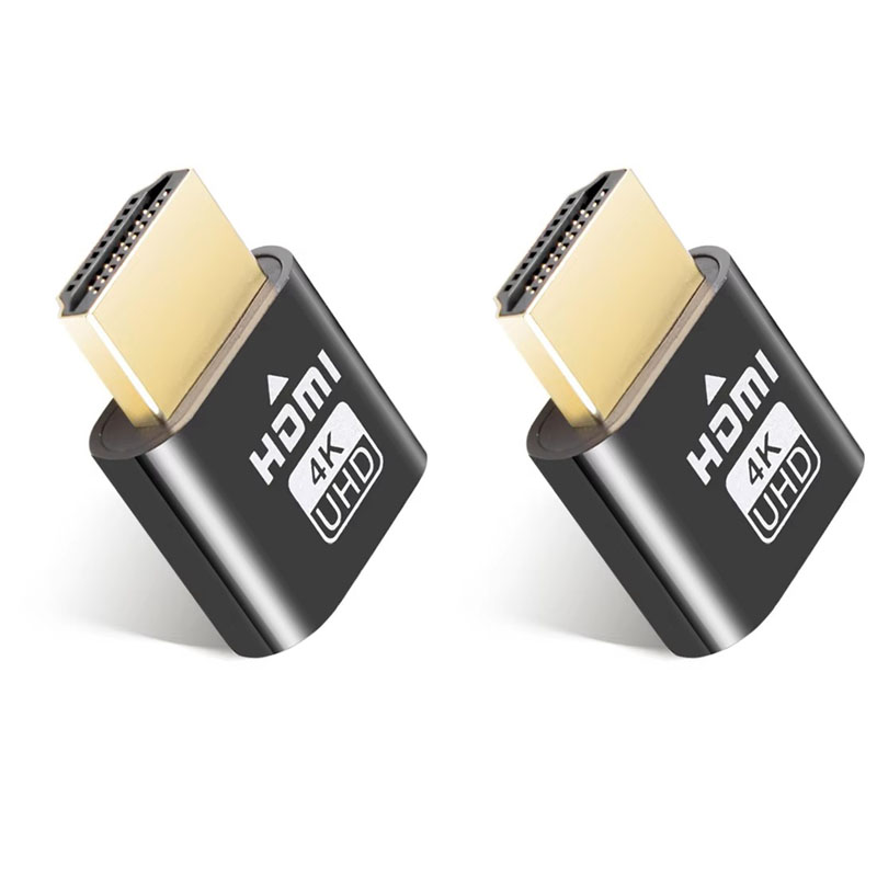1/2/3/4/5/6Pcs HDMI EDID Emulator Adapter Dummy Plug Display Passthrough Eliminated Emulator Virtual Monitor 4K For PC Laptop: Red