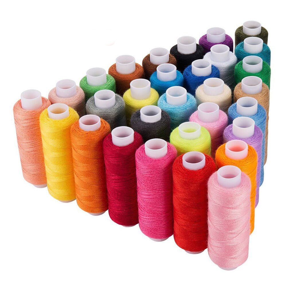 Carrete de hilo de coser, bobina de hilo surtido de colores, 250 yardas, 30 unidades: Default Title