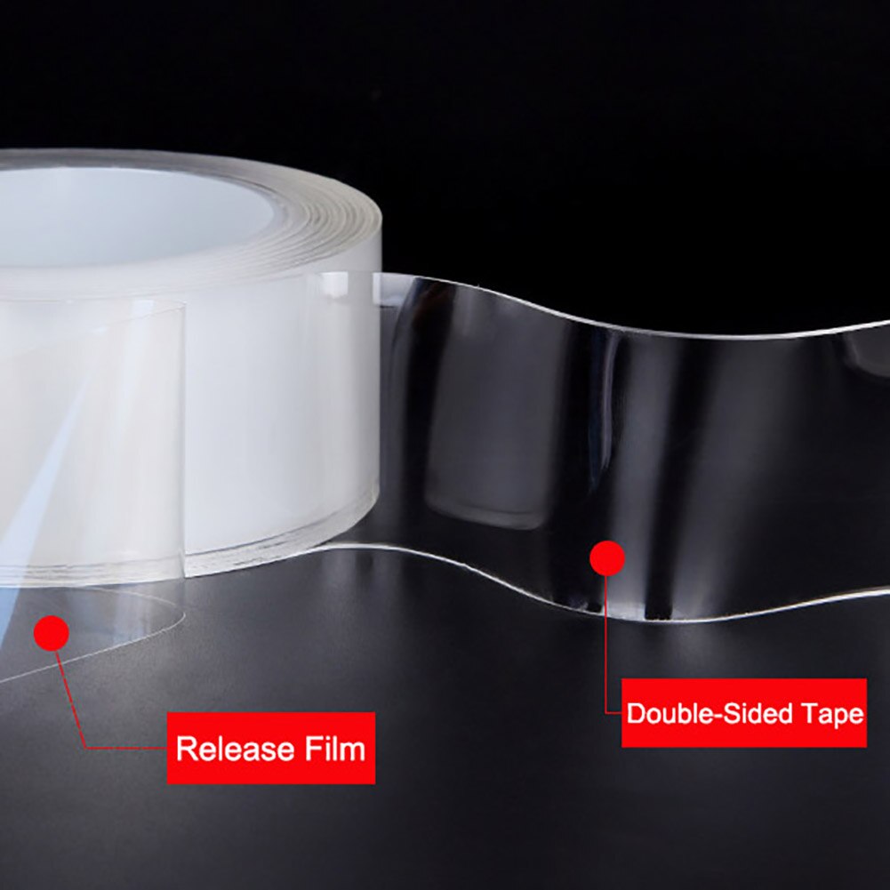 Adhesive Tape Double Side Tape For Walls Heavy Duty Traceless Removable Washable Gel Grip Transparent Clear Tape