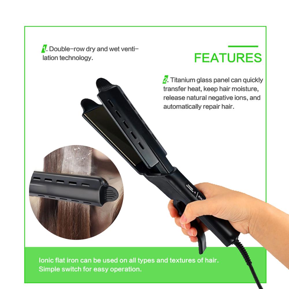 lisseur Hair straightener flat iron ion straight hair iron ceramic heating hair salon negative ion hair straightener prostownica