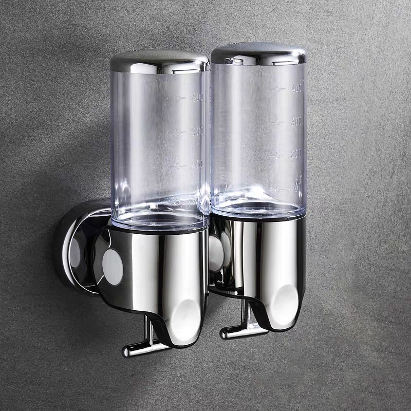 Badkamer Zeepdispenser Enkele/dubbele/drievoudige Wall Mount Zeep Shampoo Gel Douche Vloeistofcontainer voor Badkamer Accessoires: Licht Groen
