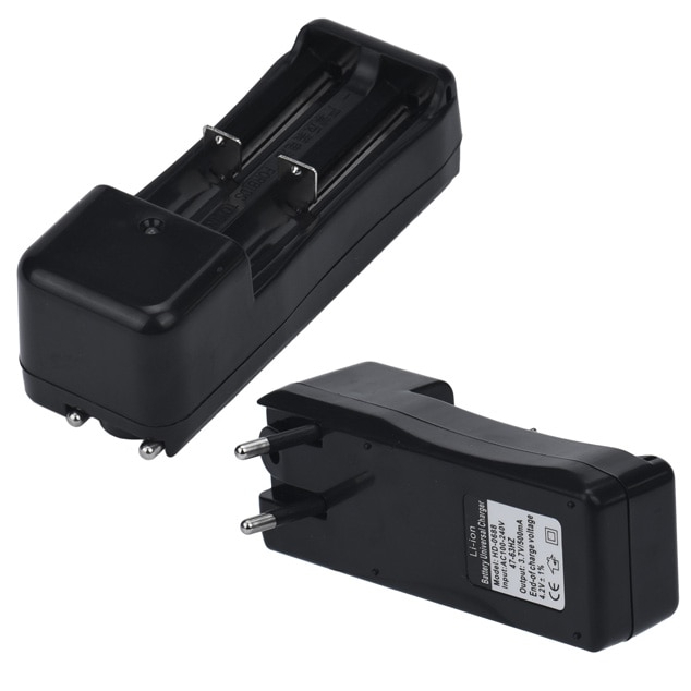 Universal Dual Battery Charger For 18650 16340 26650 Rechargeable 3.7V Li-ion EU Battery Travel independent charging Plug