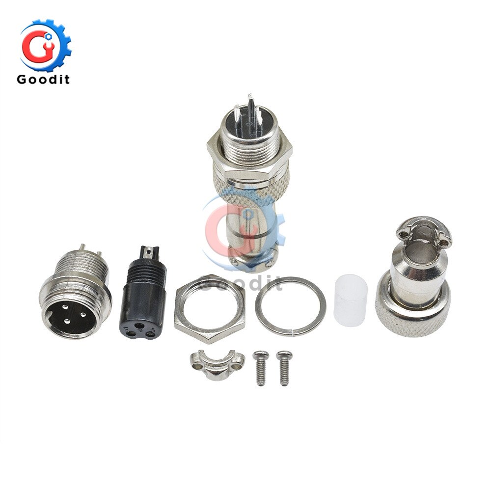 1set GX12 GX16 2/3/4/5/6/7/8/9/10 Pin Male+Female 12mm 16mm Circular Aviation Socket Plug Wire Panel Connector with Plastic Cap