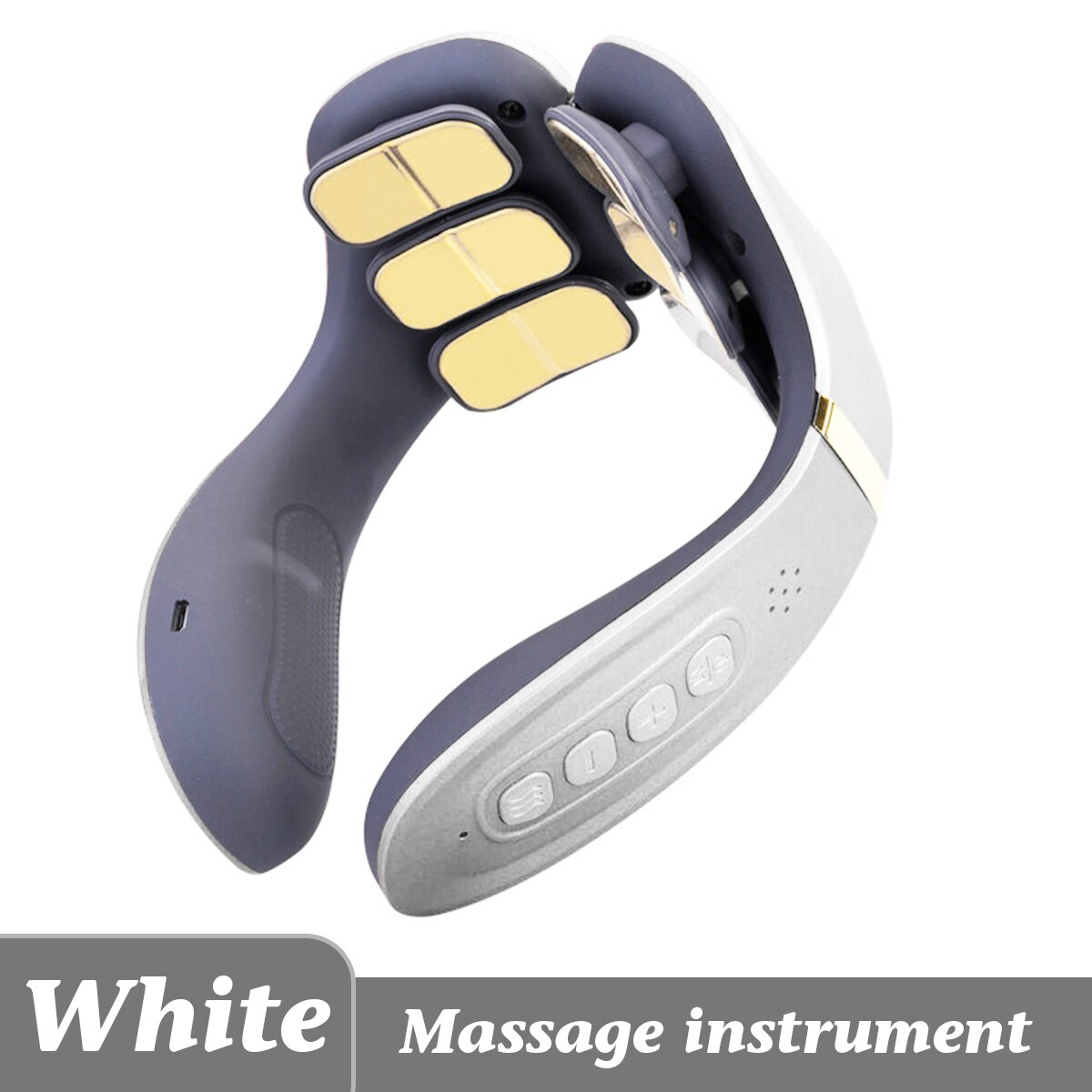 Neck Massager 12 Heads Electric Cervical Massage Pulse Magnetic Therapy Compress Neck Protector 15 Gears WIth Remote Control