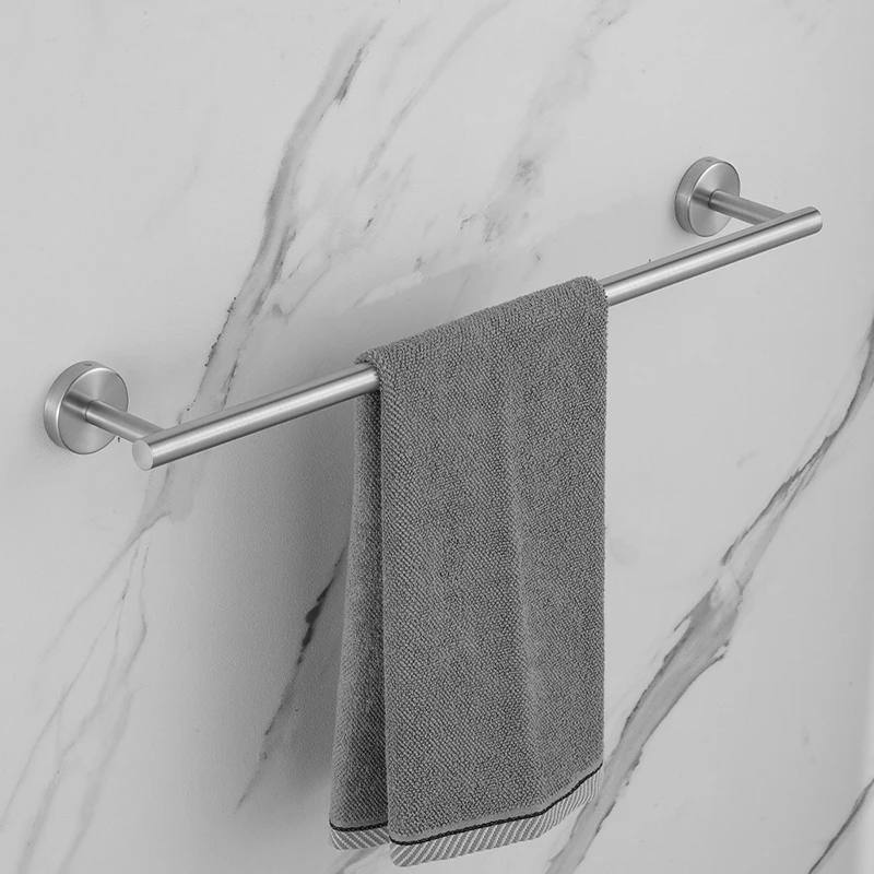 Silver Bathroom Hardware Set 304 Stainless Steel Towel Rack Toilet Paper Holder Liquid Soap Holder Towel Bar Toilet Accessories