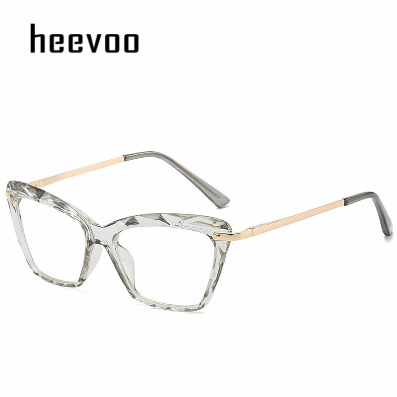Nuevas gafas de ojo de gato sexis para mujer, gafas transparentes de de , gafas transparentes Vintage, gafas con montura óptica: Negro