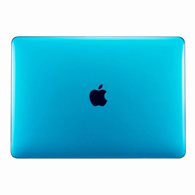 Blank gennemsigtig etui til macbook retina 12 tommer  a1534 krystal gennemsigtigt hårdt cover: Himmelblå