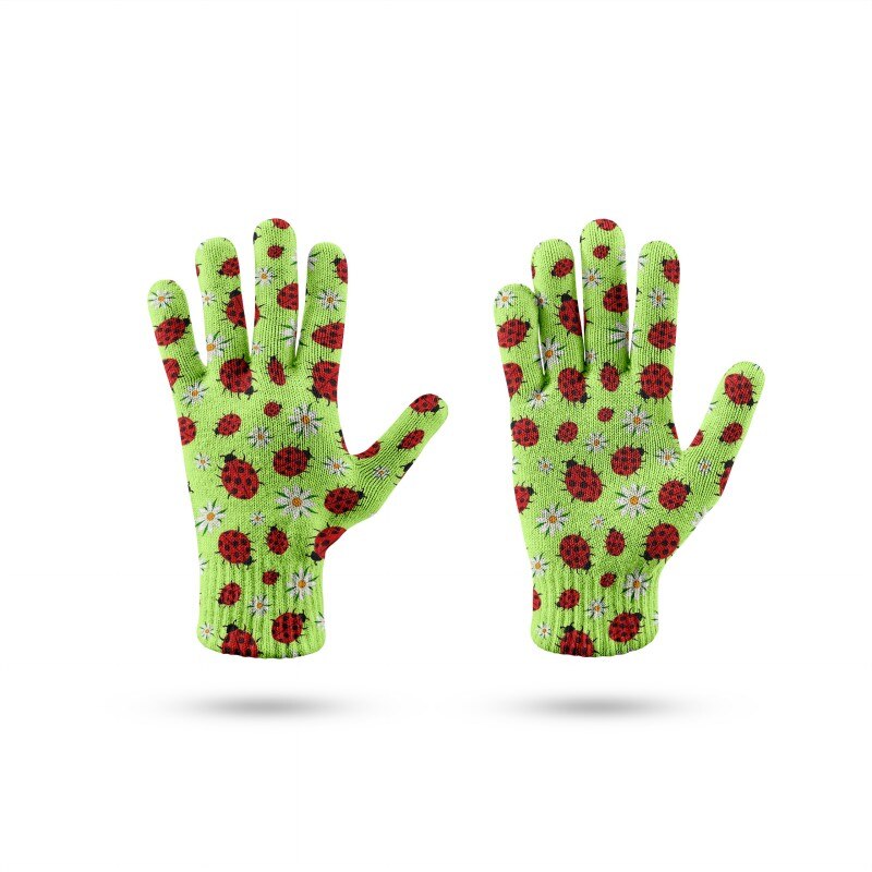 3D Printing Touch Screen Knitted Gloves Fun Gloves With Graffiti Patterns Winter Fingered Gloves Handschuhe: style5