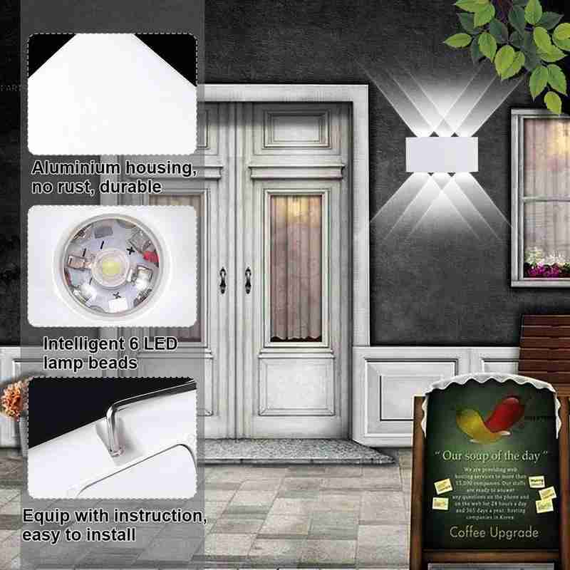 Led Wandlamp Buiten Waterdichte Veranda Tuin Wandlamp & Indoor Slaapkamer Nachtkastje Decoratie Verlichting Lamp Aluminium