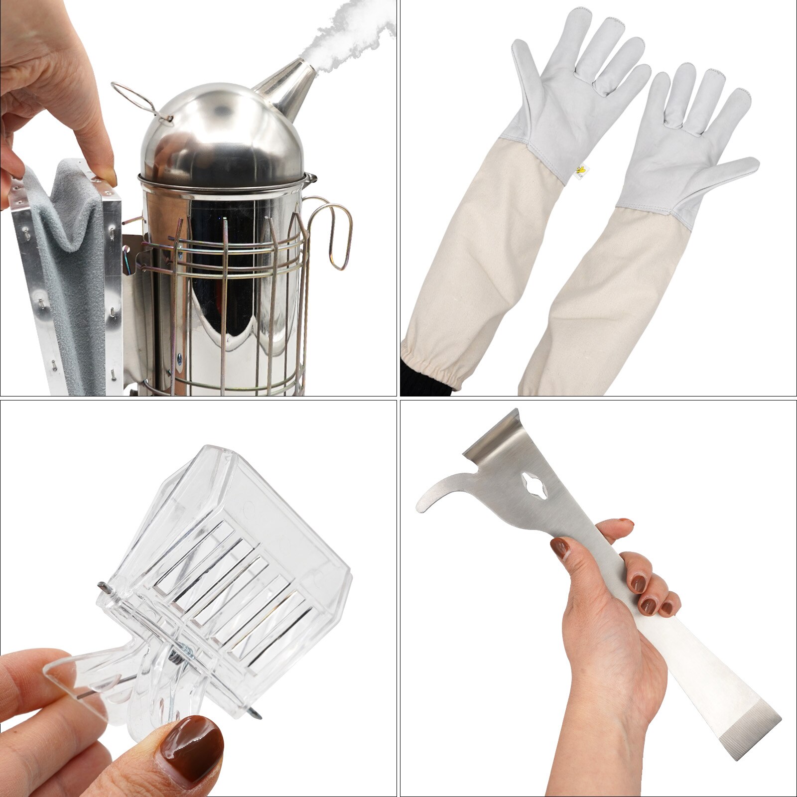 15Pcs/kit Bee Tools Beekeeping Supplies Beekeeping Honey Tool Kit Beekeeping Starter Kit Set of 15 Beekeeping Equipment Supplies