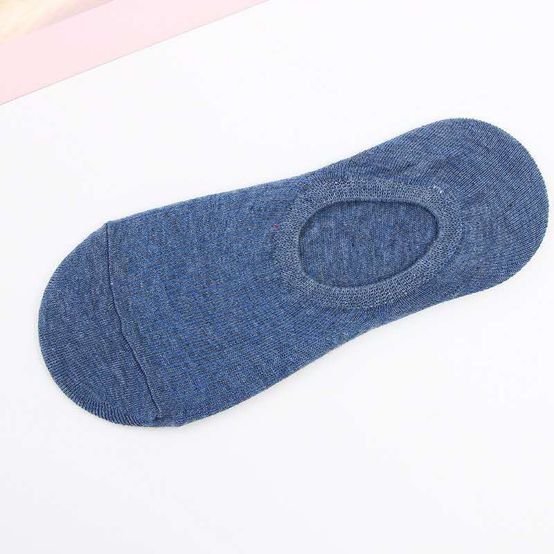 HUAYA Summer Women No Show Socks Invisible Cotton Double Cylinder Casual Non-slip Short Boats Socks Ankle Femmes Ladies Low Cut: blue
