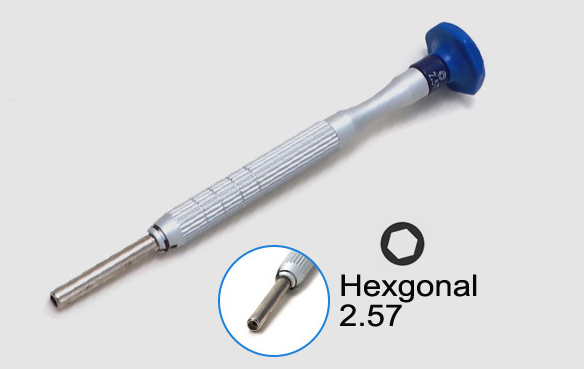 impostato di cacciaviti per occhiali da 1 pezzo per occhiali, orologi, strumento di riparazione, cacciavite con zoppo sostituibili: Grigio