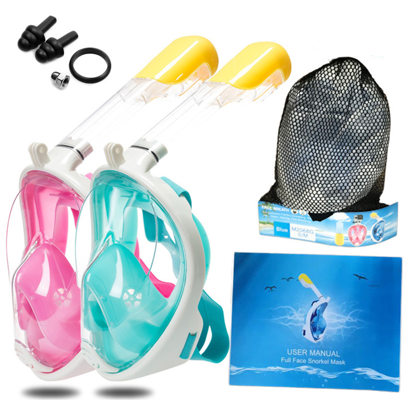 Maschera per immersioni subacquee copertura integrale per il viso Snorkeling subacqueo maschere da nuoto antiappannamento per pesca subacquea uomo/60