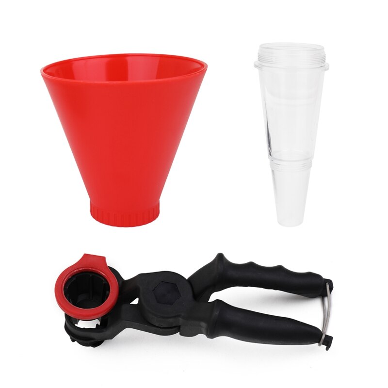 Embudo de aceite Universal con pinza para aceite de coche
