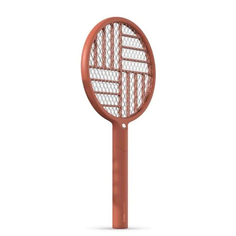 2 in 1 Foldable Electric Fly Swatter 1200mAh - Rechargeable Bug Zapper Tennis Racket with Safe to Touch Mesh Net