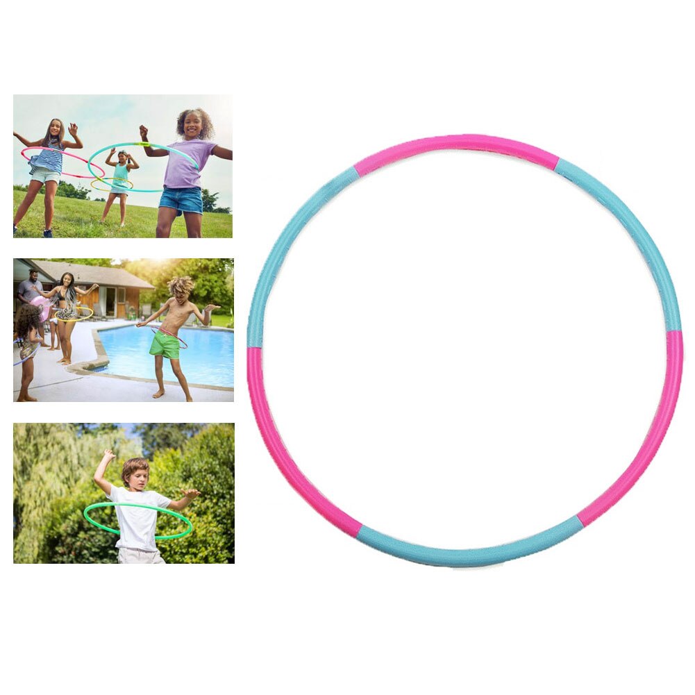 Cerceau d'exercice pour enfants, en plastique, Portable, gymnastique, Fitness, cerceau détachable pour enfants, entraînement en intérieur et en extérieur, bleu, rouge
