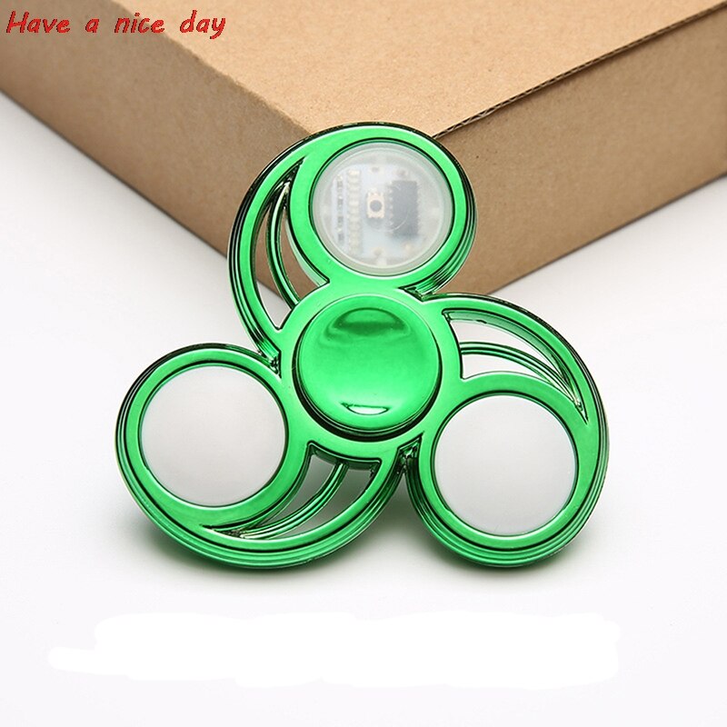 Lichtgevende Led Licht Fidget Spinner Hand Top Vinger Hand Stress Relief Speelgoed: GR