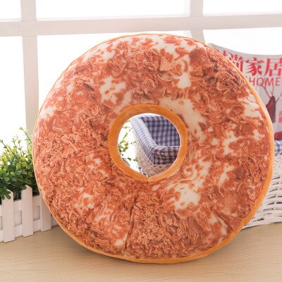 Funny Chocolate Donuts Sofa Seat Cushion Christmas Donuts Pillowcase Xmas Kid Toy Car Mats 40cm No Filling