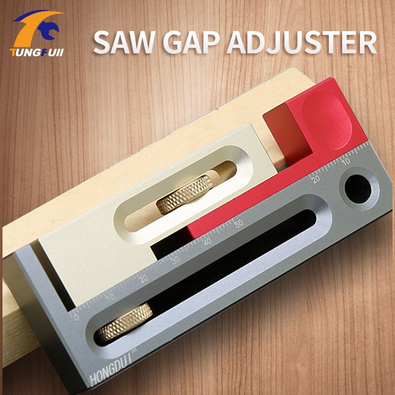 Woodworking Tools Saw Slot Regulator Gap Gauge Aluminum Alloy Depth Measuring Sawtooth Ruler Marking Gauge Measuring Tools
